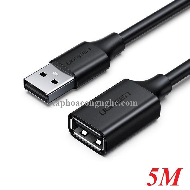 Ugreen 10318 5M màu Đen Cáp tín hiệu nối dài USB 2.0 lõi thuần đồng US103 30010318